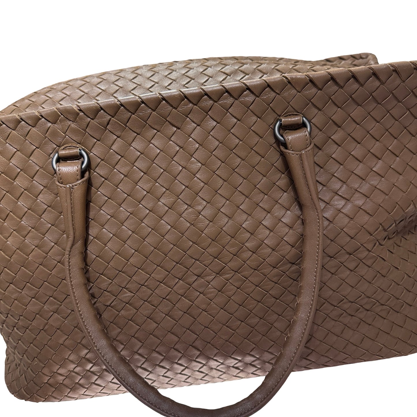 Used BOTTEGA VENETA BRICK TOTE Duffel Bag Brown