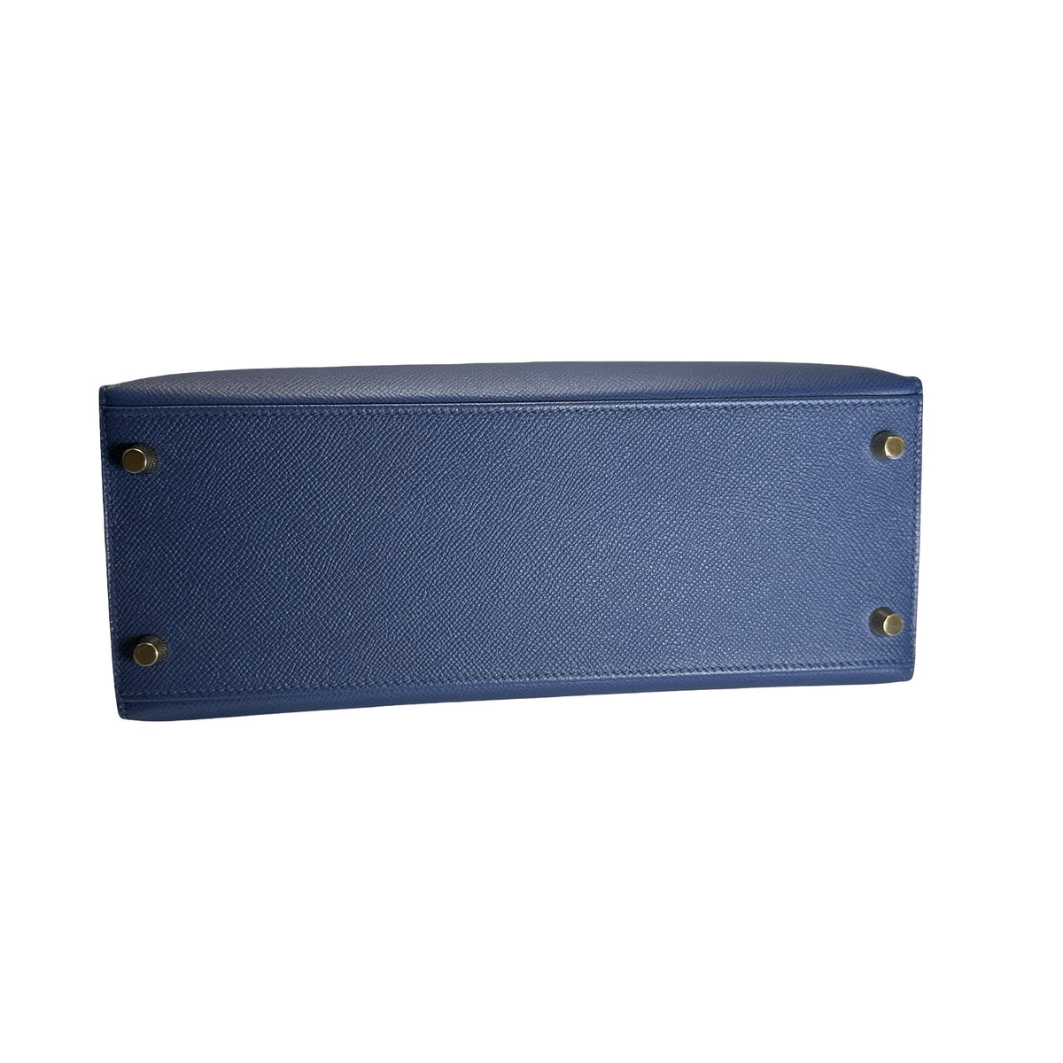 Used HERMES Epsom Kelly 28 with strap Handbag Blue Gold
