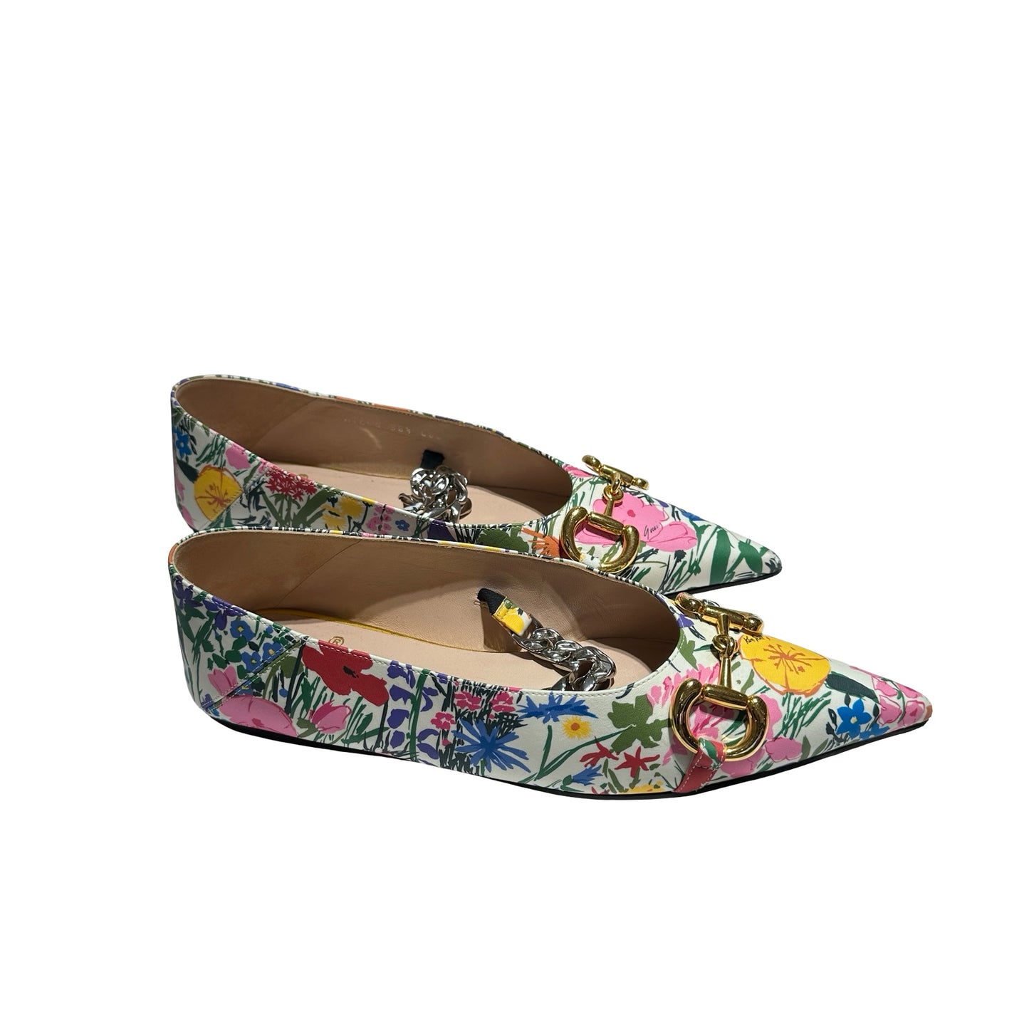 Used GUCCI Shoes Pink Yellow Green