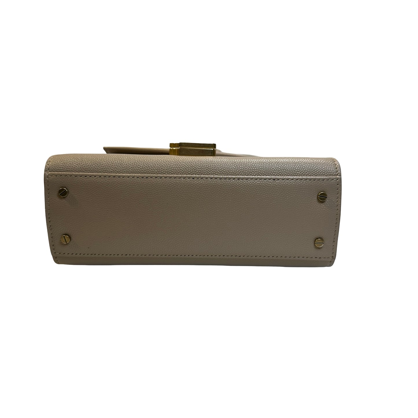 Used SAINT LAURENT grained calfskin Cassandra Handbag taupe