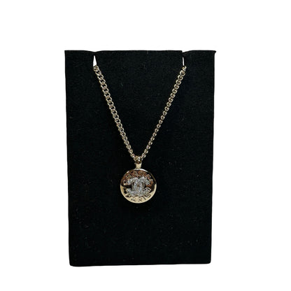Brand New CHANEL CC Logo Coin Coin Motif Necklace Necklace Gold