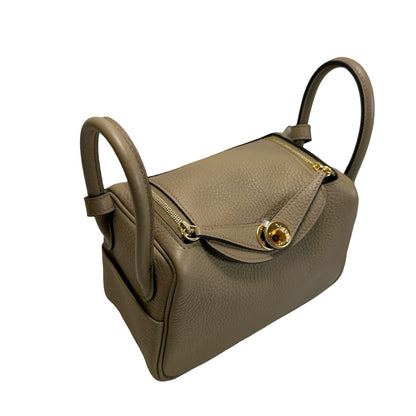Brand New HERMES TC Mini Lindy Handbag Beige Maria GHW