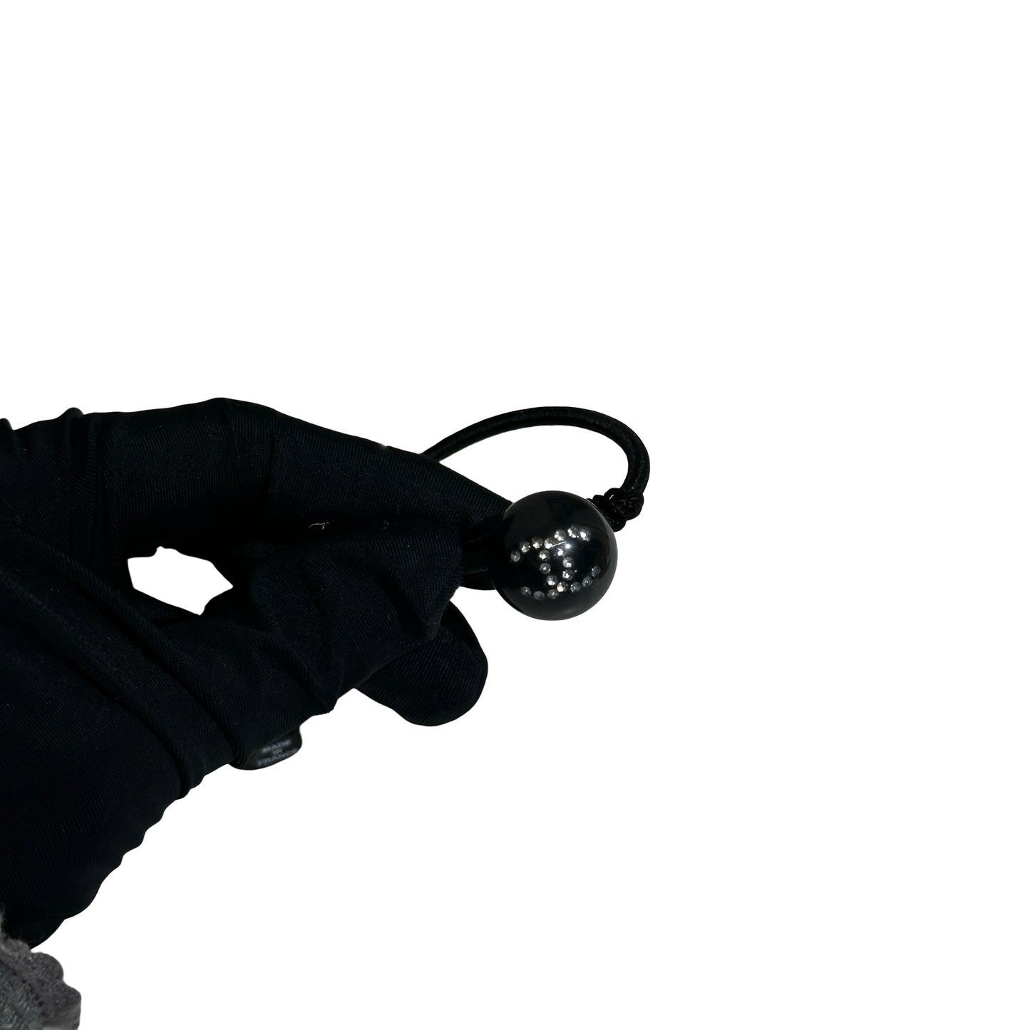 New CHANEL Hair Tie Hair Tie Black PHW