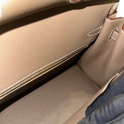Brand New HERMES Togo Birkin Handbag Etoupe