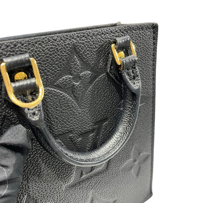 Used LOUIS VUITTON Monogram SAC PLAT Cross Body Bag Black GHW