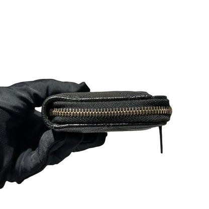 New CHANEL Calfskin Leather Wallet Black GHW