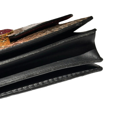 Used MARC JACOBS Snake Skin Chain Shoulder Shoulder Bag Brown