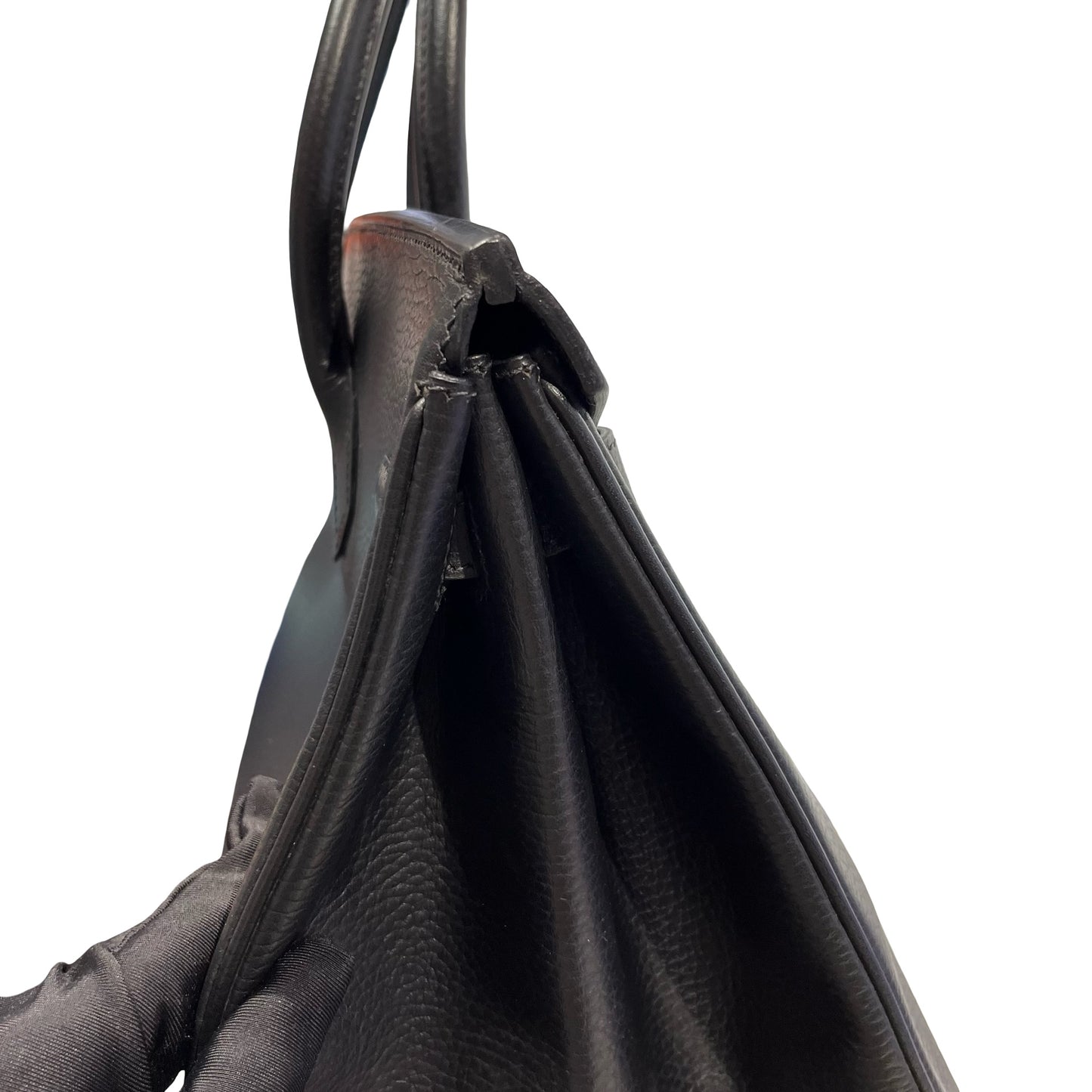 Used HERMES Togo Birkin Handbag Black