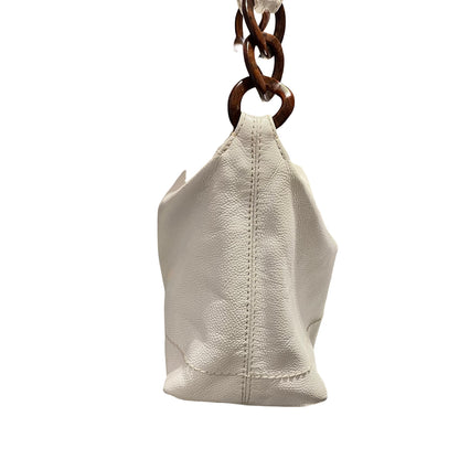 Used CHANEL Shoulder Bag White PHW