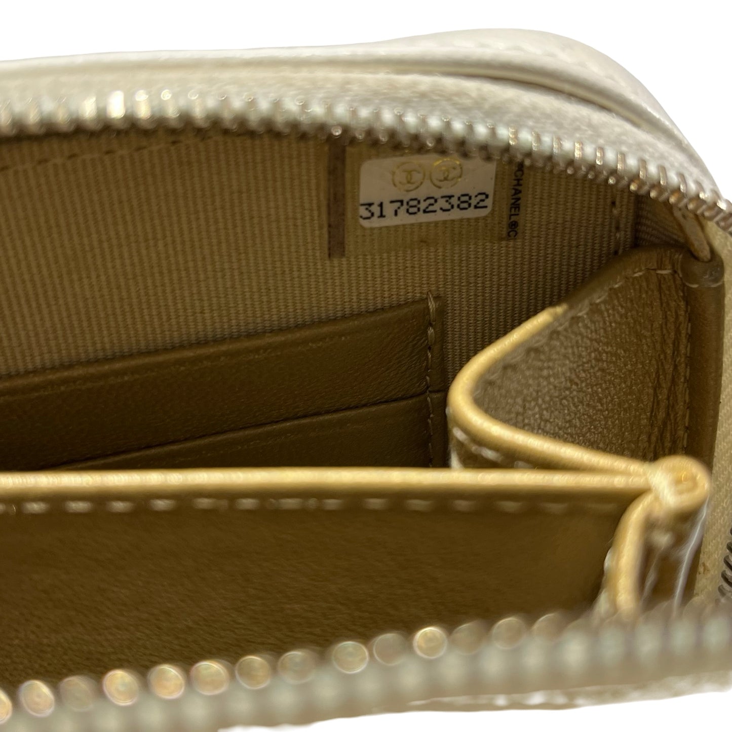 Used CHANEL Lambskin Leather Camera case with golden ball Camera Bag White GHW