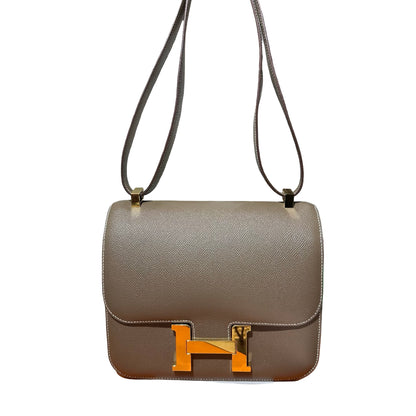Used HERMÈS Constance 24 Shoulder Bag Etoupe (18) GHW