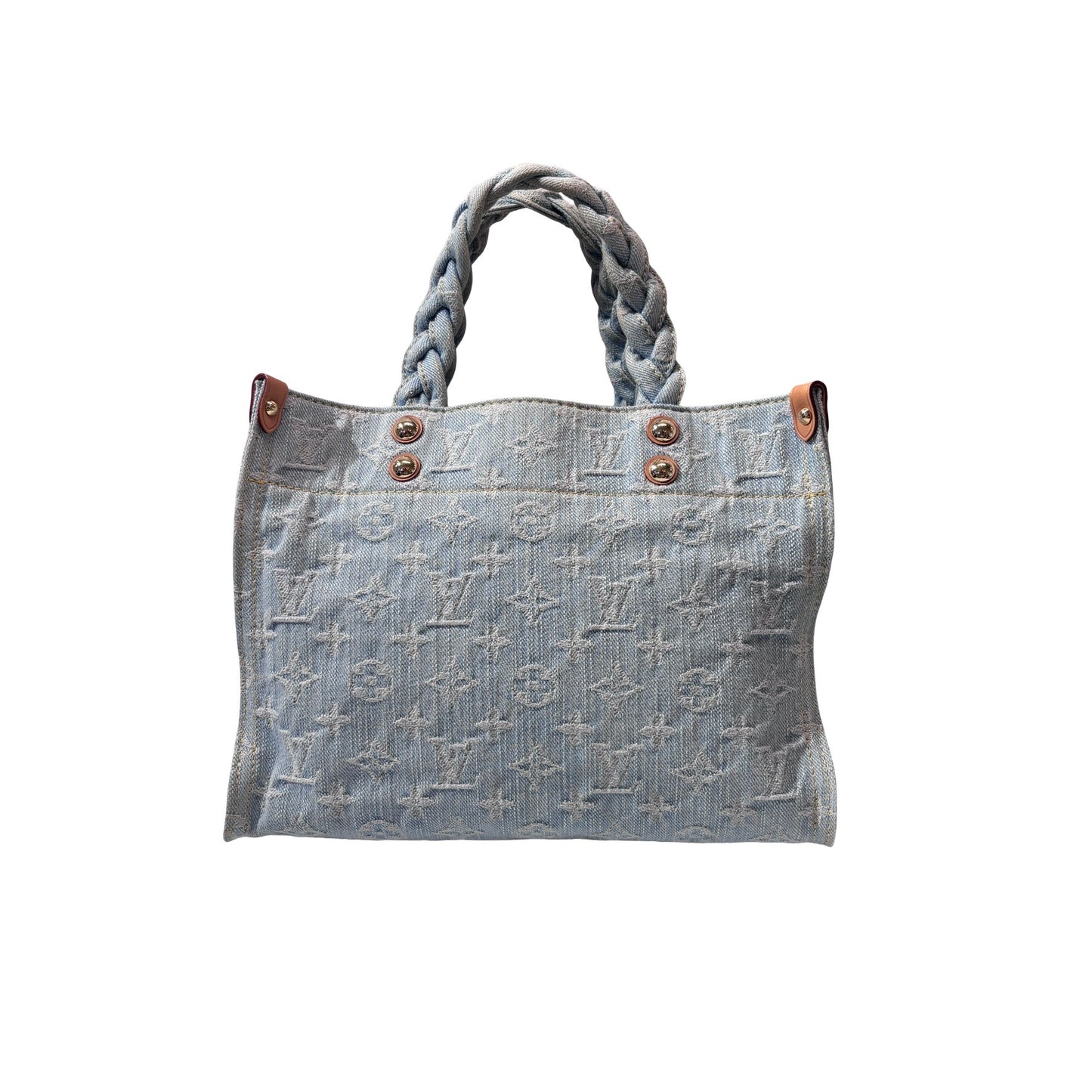 Used LOUIS VUITTON Denim Denim let go Tote Bag GHW Denim Blue