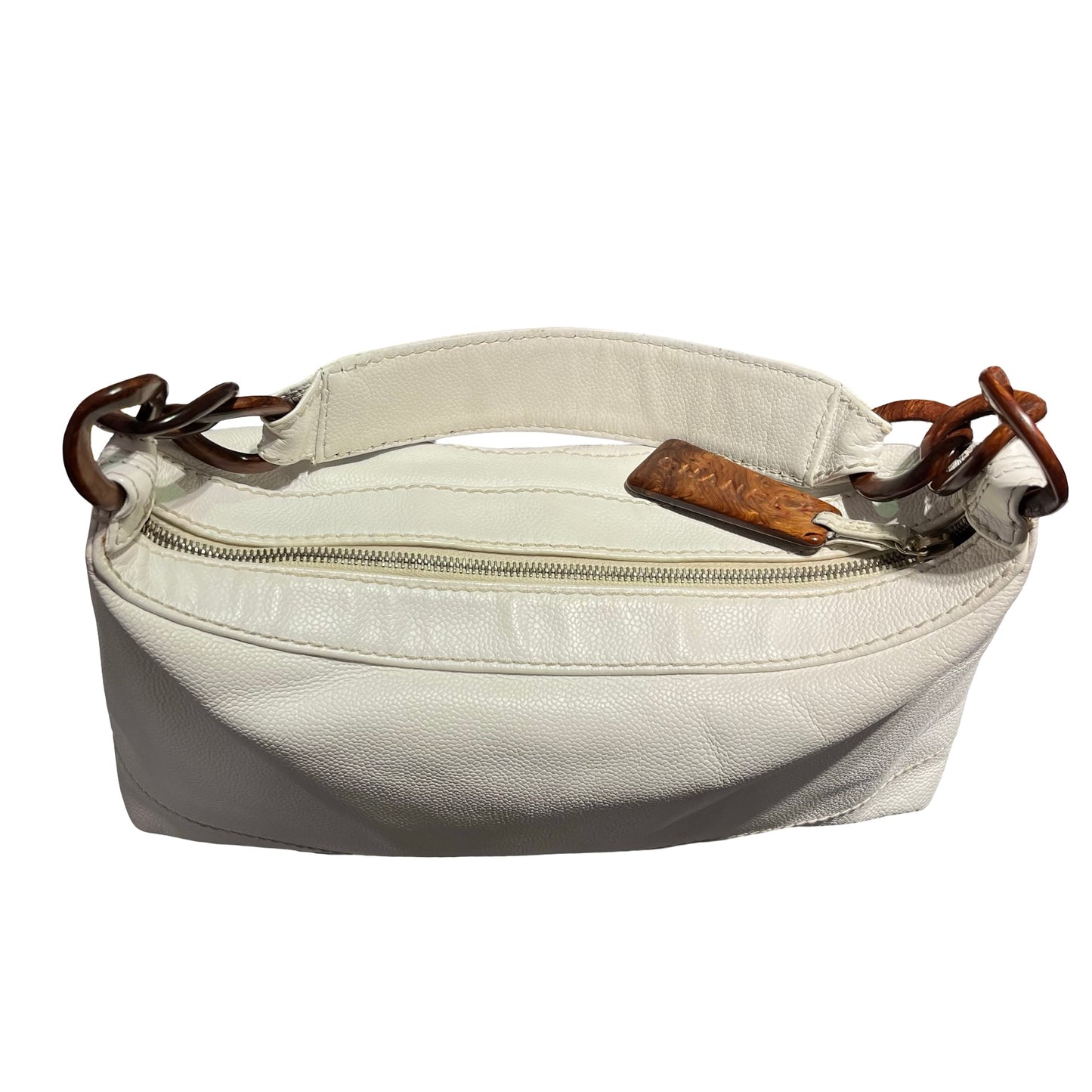 Used CHANEL Shoulder Bag White PHW