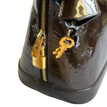Used LOUIS VUITTON Monogram Vernis Alma Handbag Amarante