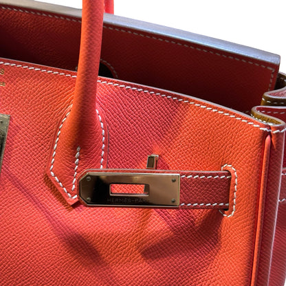 Used HERMES Epsom Birkin Handbag Orange