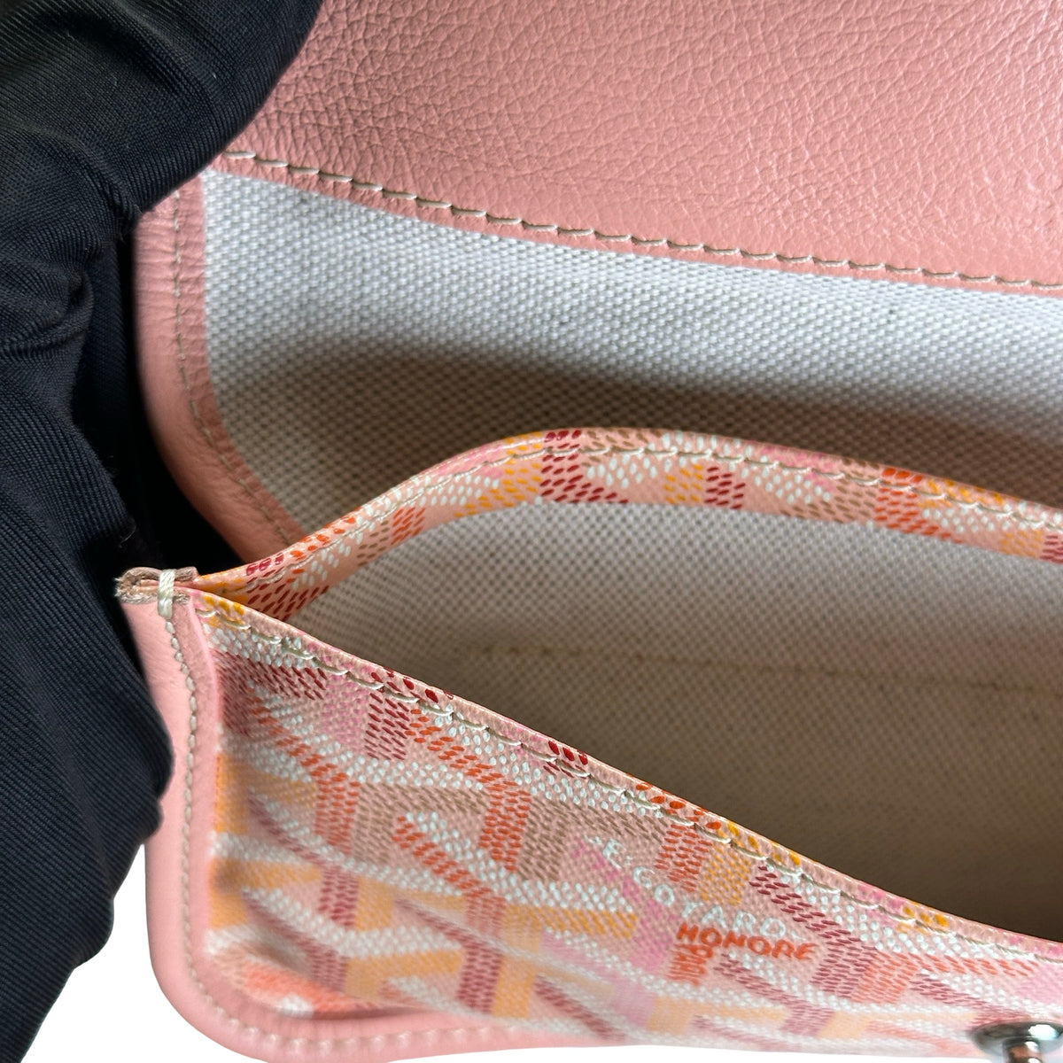 Used GOYARD Goyardine Saint Louis Tote Bag Pink