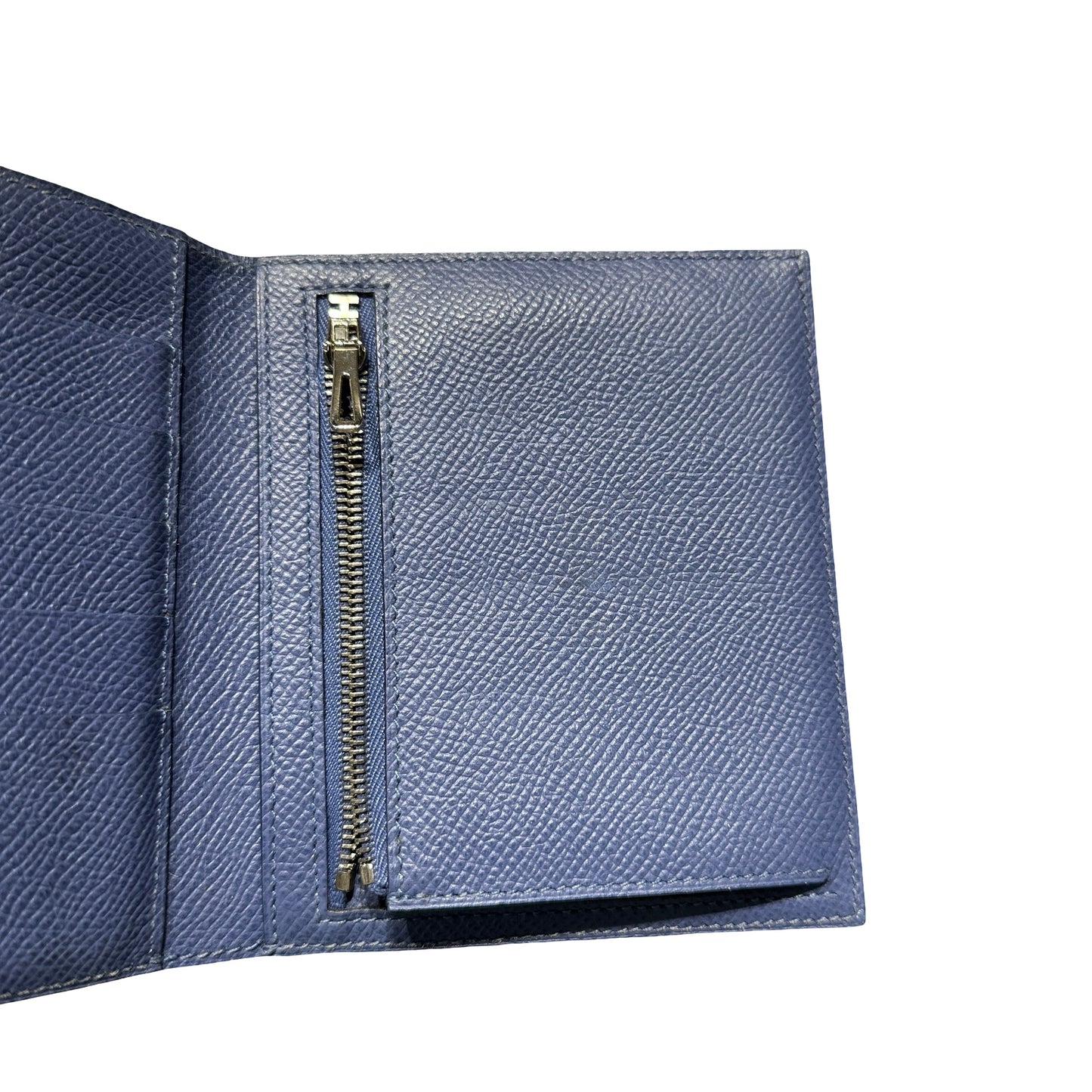 Used HERMÈS Epsom leather Clic-H wallet PHW Navy