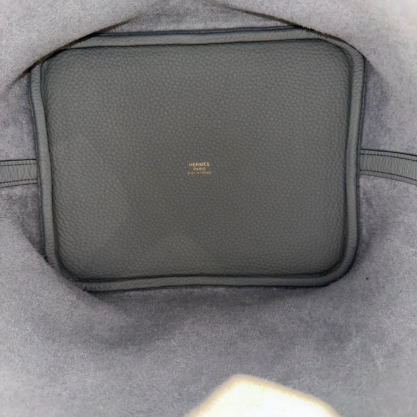 Unused HERMÈS Picotin 22 Handbag Blue GHW