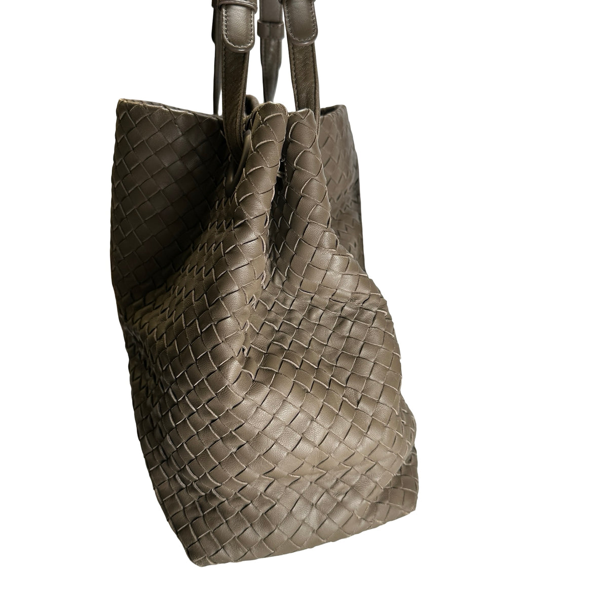 Used BOTTEGA VENETA Intrecciato Intrecciato Shoulder Bag Grey