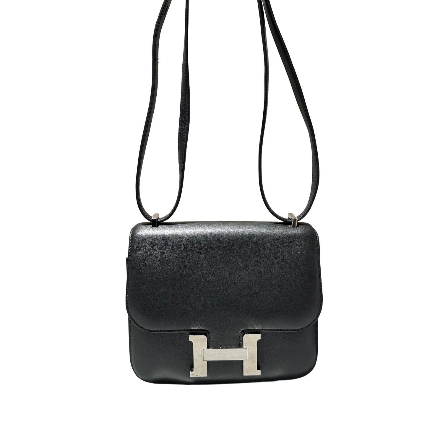 Used HERMÈS Mini Constance Cross Body Bag Black PHW