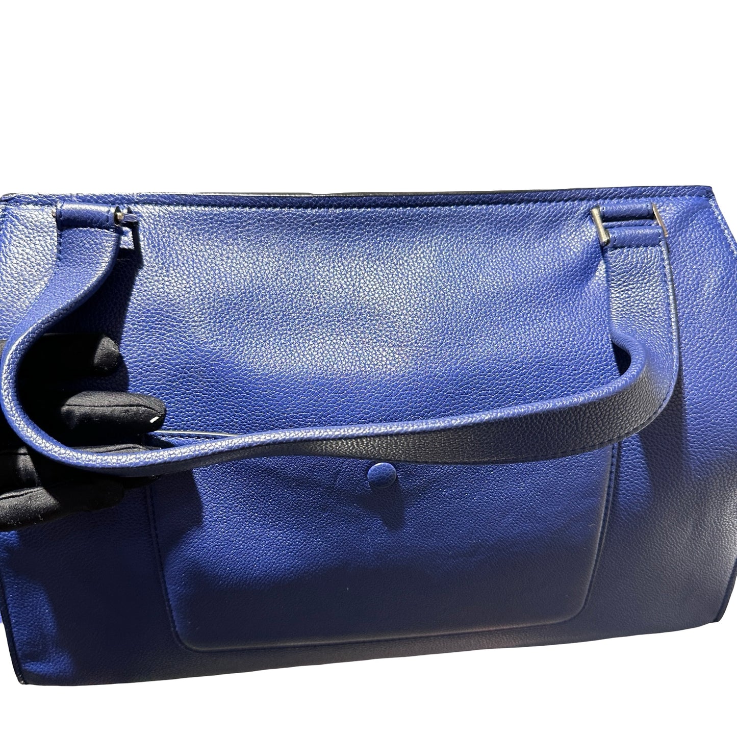 Used CÉLINE Edge Handbag Navy Blue PHW