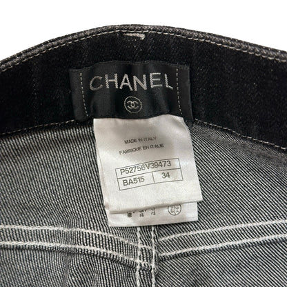 Used CHANEL Denim Jeans Pants Black