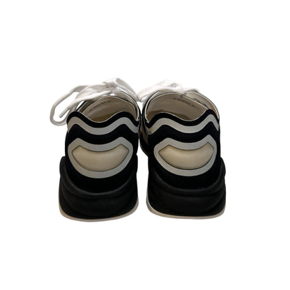 Used CHANEL PVC Sneakers Black White