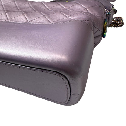 Used CHANEL Gabrielle Shoulder Bag Light purple Rainble HW