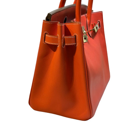 Used HERMES Epsom Birkin Handbag Orange