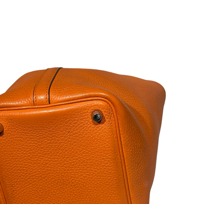 Used HERMÈS TC Picotin 18 Handbag Orange (93) PHW