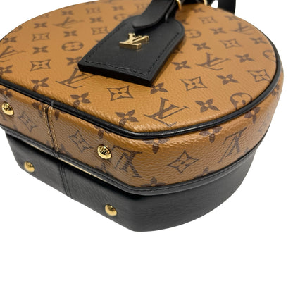 Used LOUIS VUITTON Monogram Canvas Petite Boite Box Bag GHW Black
