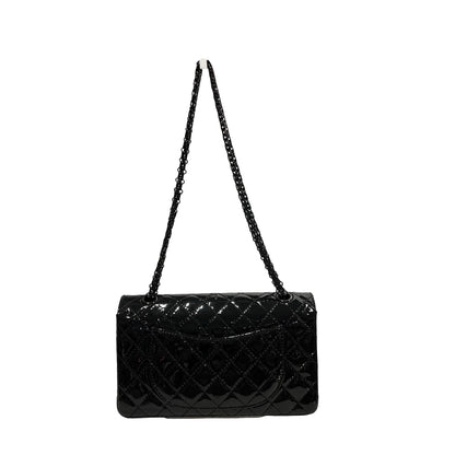 Used CHANEL Patent Leather 22A 2.55 Small 24 Shoulder Bag So black