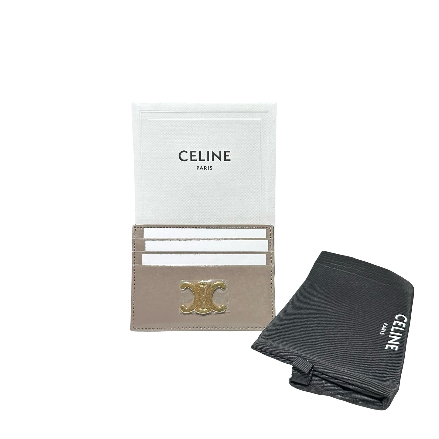 New CÉLINE Card holder Grey GHW