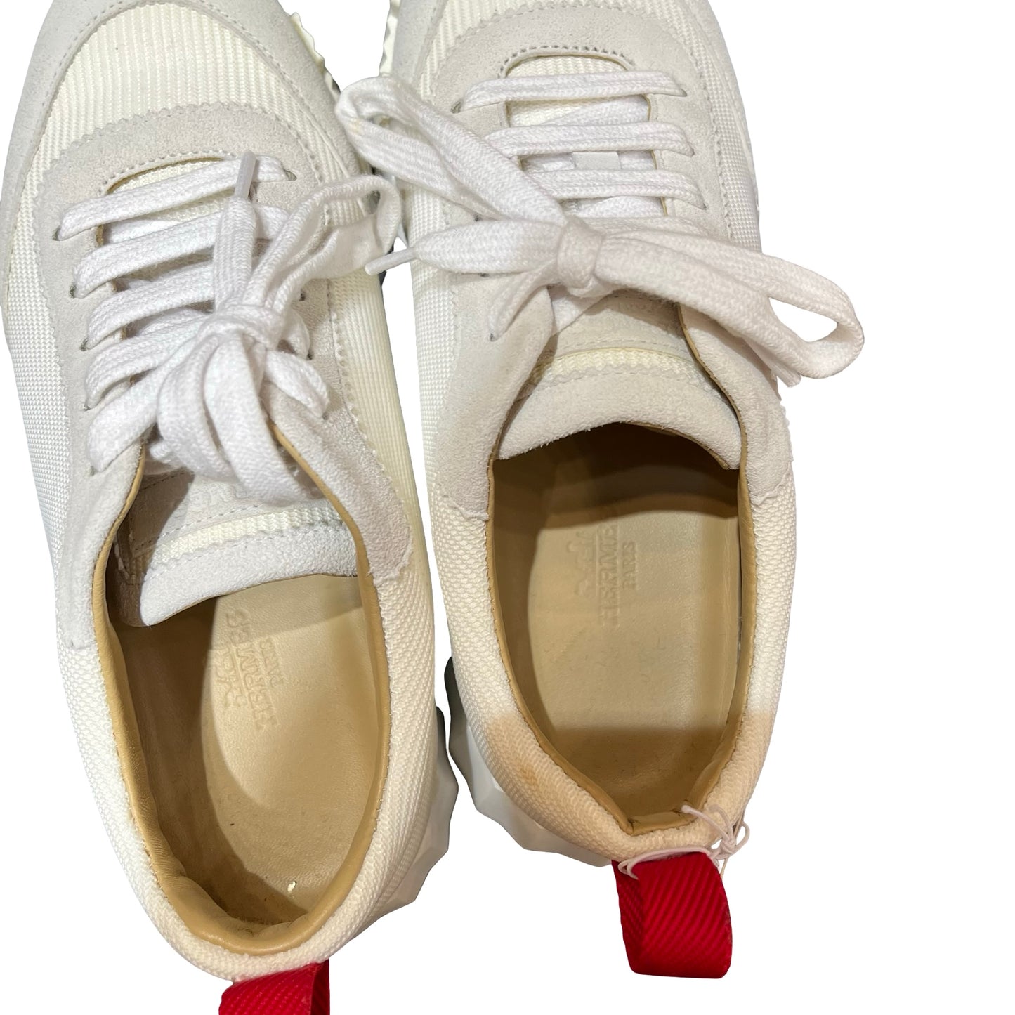 Used HERMÈS Bouncing Sneakers Shoes White Red Shoes White Red