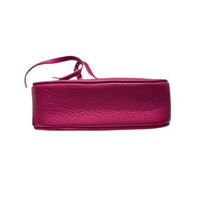 Used BALENCIAGA Leather Logo Print Everyday Camera Bag Camera Bag Pink Black
