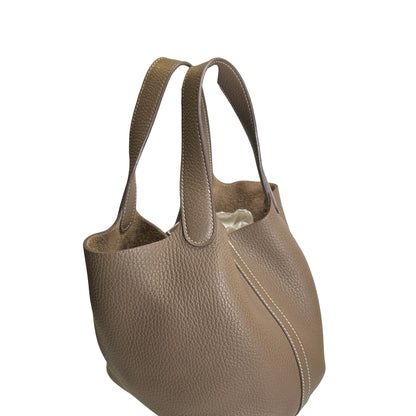 Used HERMES Clemence Picotin Lock Handbag Etain