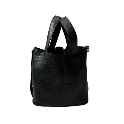 Used HERMÈS Picotin 18 Bucket Bag Black PHW