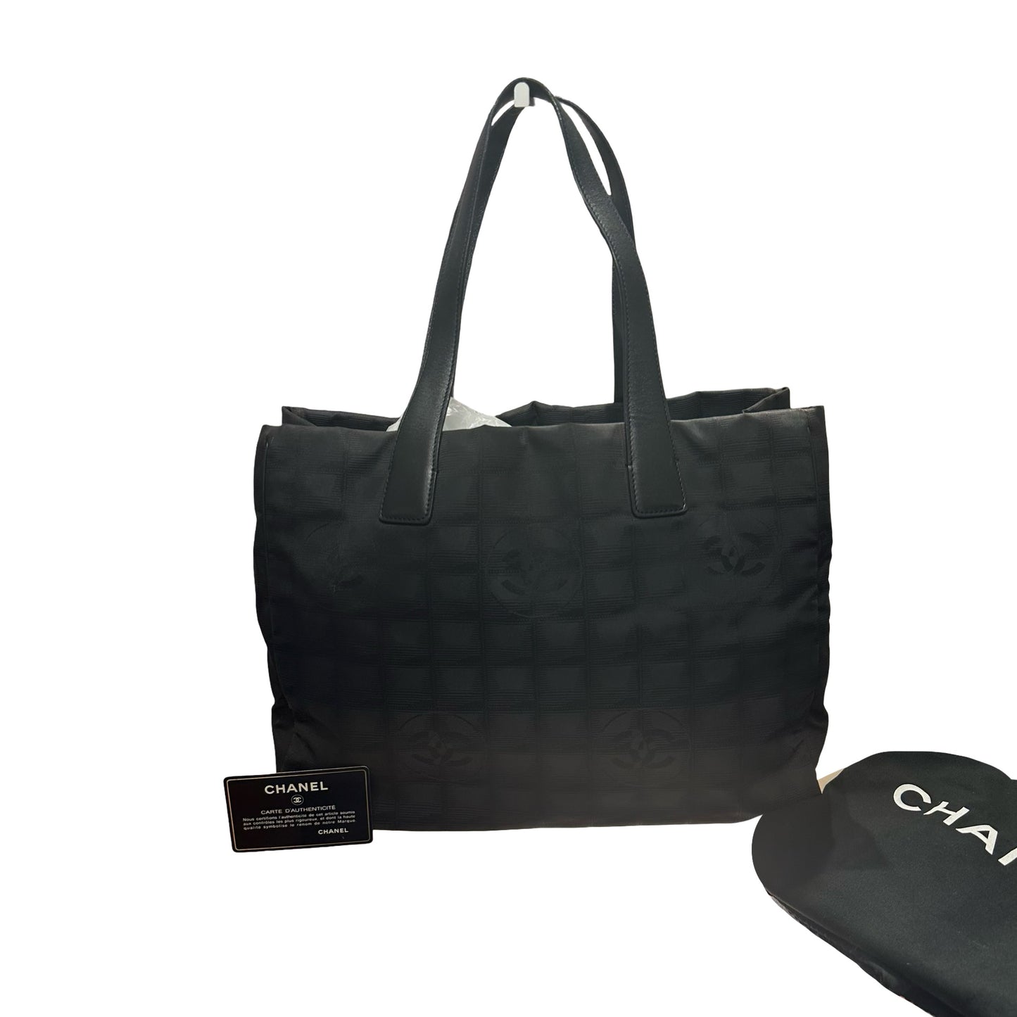 Used CHANEL Canvas Vintage Shoulder Black Shoulder Bag Black