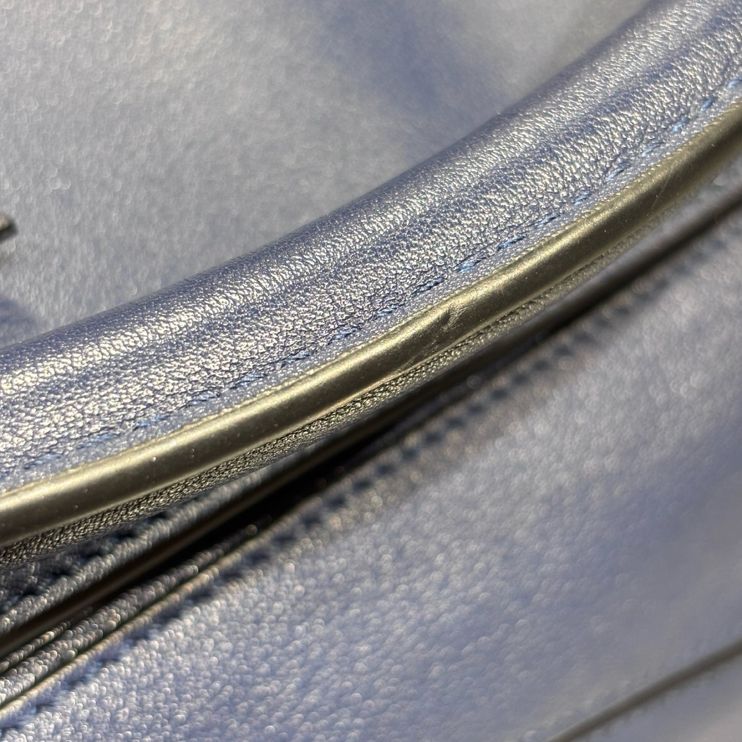 Used LOEWE Calfskin Leather Puzzle Crossbody Bag Navy Blue PHW