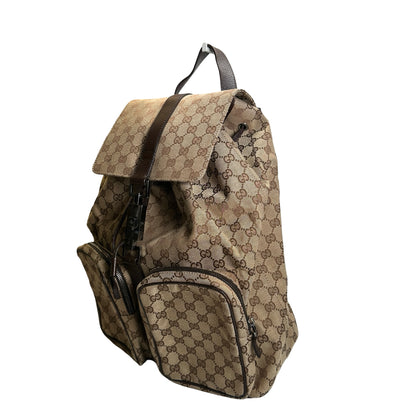 Used GUCCI GG Canvas GG Canvas Backpack Backpack Brown Beige