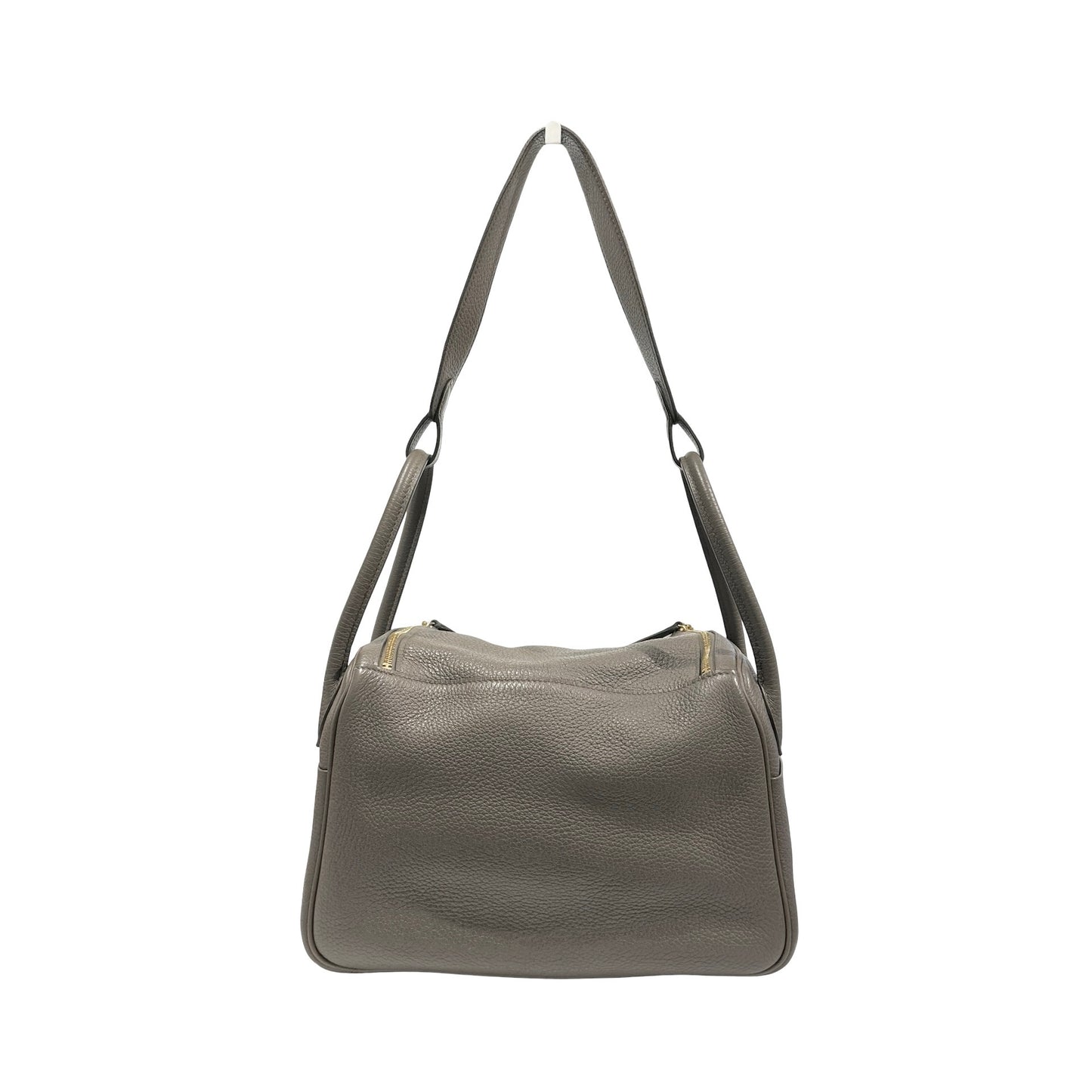 Used Hermès Clemence leather Lindy 26 Shoulder Bag GHW Etain