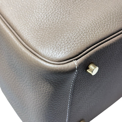 Used HERMÈS Lindy 26 Handbag Etoupe (18) GHW