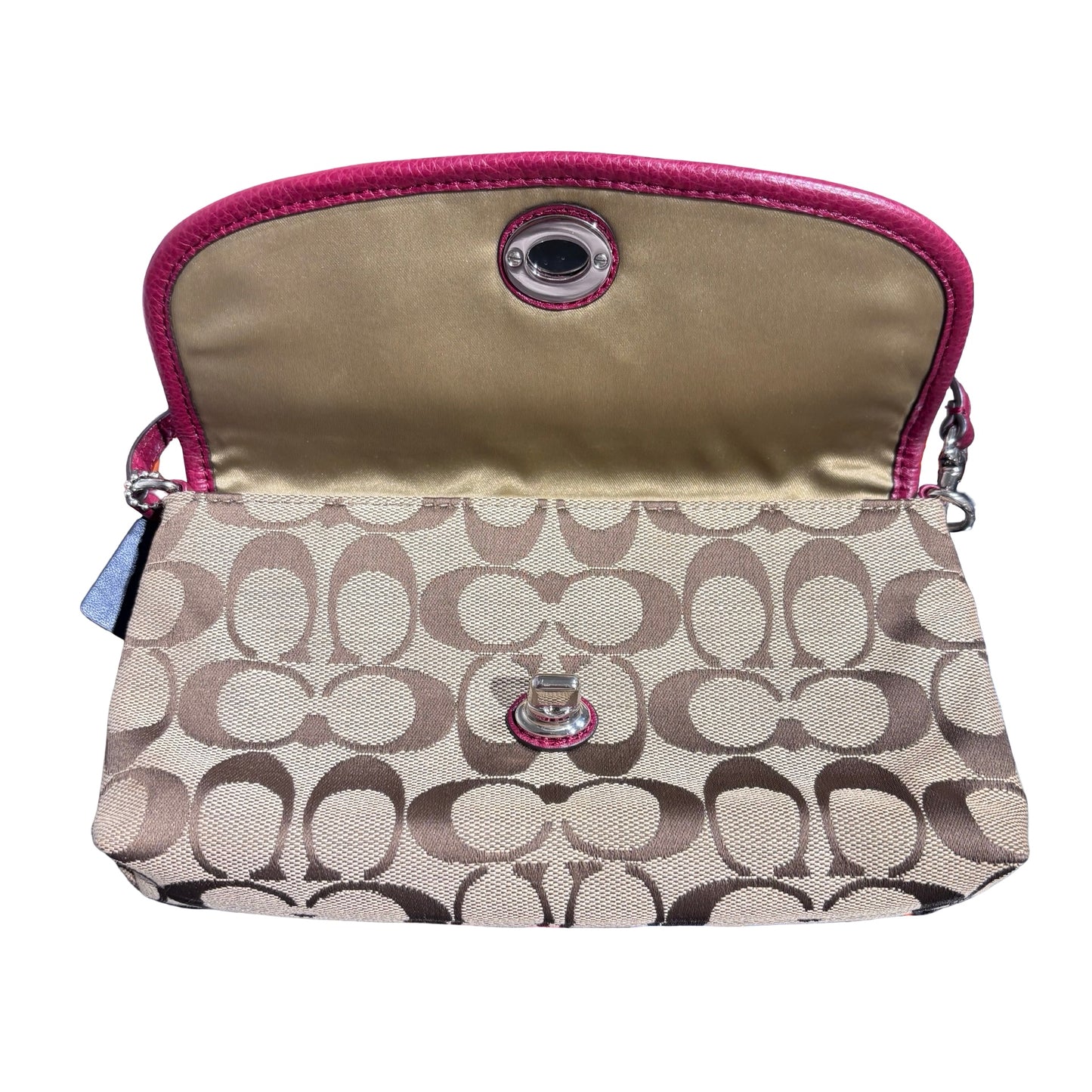 Used COACH Canvas Hobo Shoulder Handbag