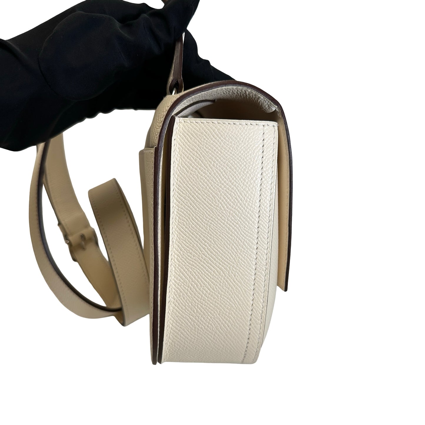 Brand New HERMÈS Epsom Calfskin Della Cavalleria Mini Crossbody Bag Nata