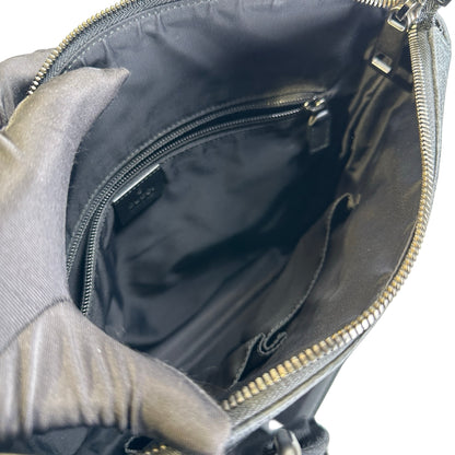 Used GUCCI GG Supreme Canvas GG Supreme Crossbody Bag Black Grey