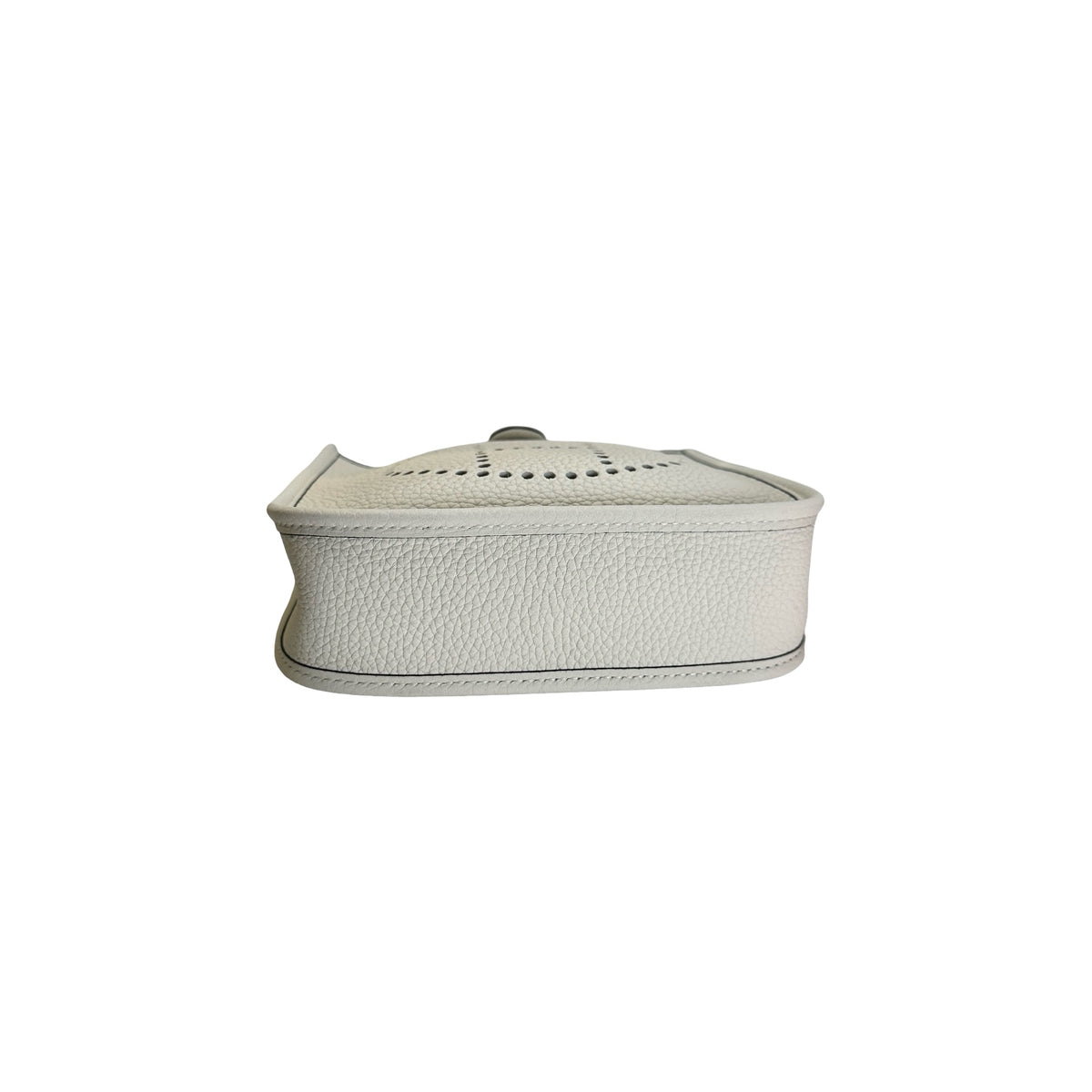Used HERMES Clemence Evelyne Crossbody Bag White