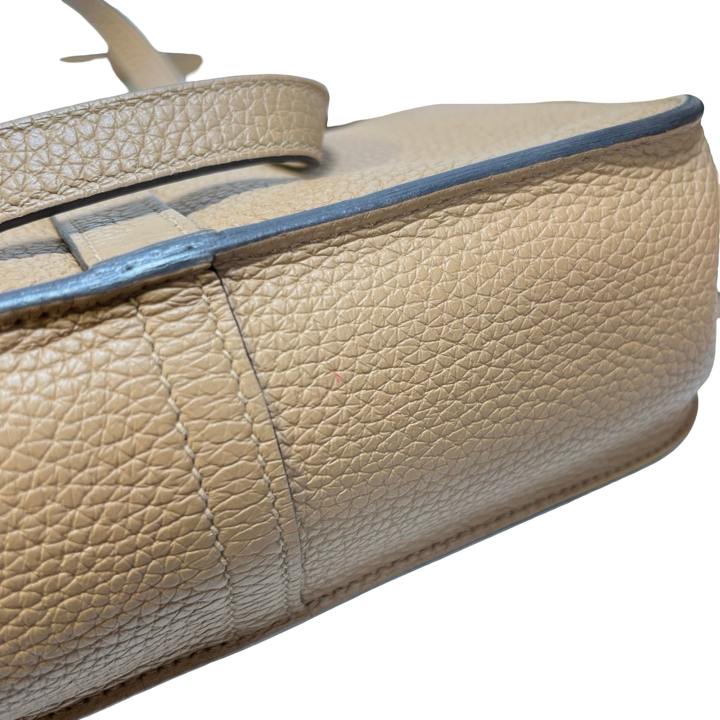 Used HERMÈS Clemence leather Halzan Shoulder Bag Brown Pink PHW