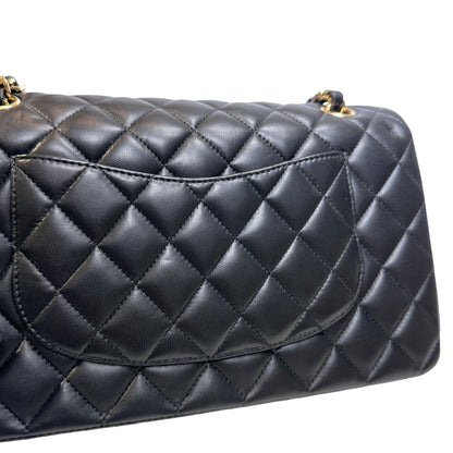 Used CHANEL Lambskin CF 25 Chain shoulder bag Black GHW