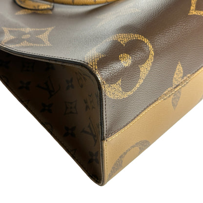 Used LOUIS VUITTON Canvas Used Louis Vuitton Monogram Brown On the Go Tote Bag Brown GHW