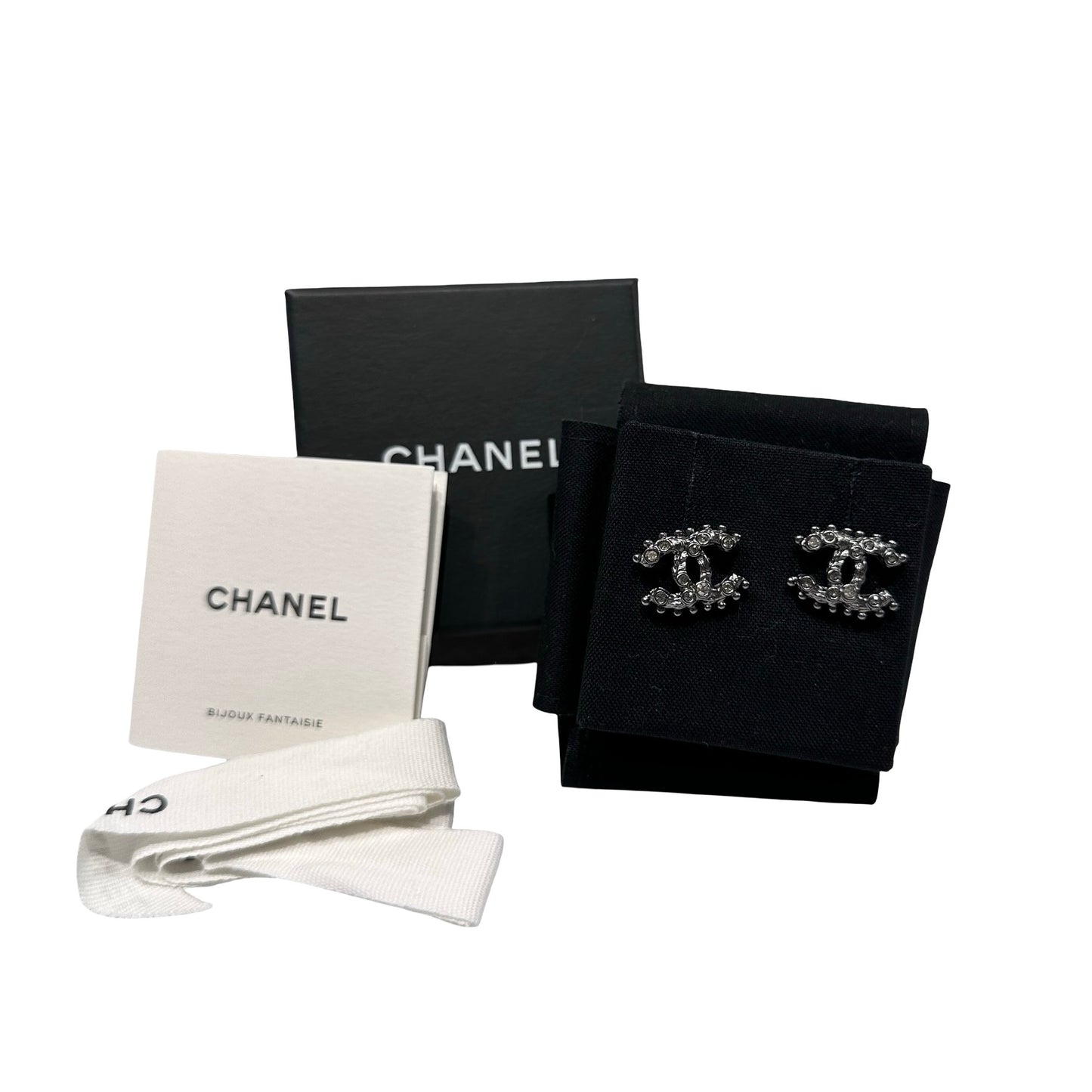 Used CHANEL Earrings Jewellery Black